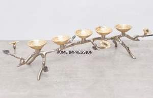 Portavelas de Metal Dorado Pulido con Forma de Mariposa y Ginkgo, Decoración para el Hogar, Navidad, Lujo, Hecho a Mano, Calidad Premium - Product Image 3