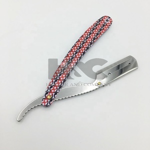 Professional <b>Razor</b> Custom Design Throat Cut Paper Coating Handle Stainless Steel Replaceable Blade <b>Straight</b> <b>Razor</b> Top Product - Product Image 4