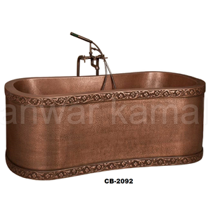 Freestanding Embossed Antique Copper Bathtub Manufacturer <b>by</b> A.K India - Product Image 1