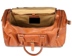 Sac de voyage vintage en cuir véritable pour hommes, style décontracté à motif bonbon - Product Image 3