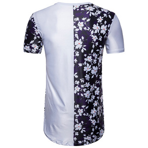 Venta al por mayor caliente personalizar peso pesado nueva moda de alta calidad bloque de color impreso media manga camiseta - Product Image 3