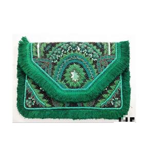 Haute qualité indien femmes concepteur à la main perlé pochette sacs de messager Style bohème soirée Shopping fête pochettes - Product Image 2