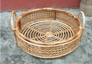 Bandeja de servicio de bastón ovalada con asa de diferentes tamaños para el hogar, restaurante, salón junto a la playa, etc. - Product Image 4