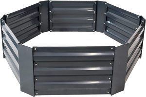 Sunnydaze Metal Raised <b>garden</b> Planter Corrugated Galvanized <b>Garden</b> Planter for plants tree vegetable and plants flower pot - Product Image 2
