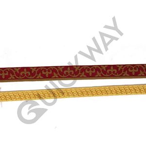 Tresse de lingot, dentelle de passementerie de cérémonie personnalisée 2 couleurs avec les meilleures tresses de dentelle de conception de broderie - Product Image 4