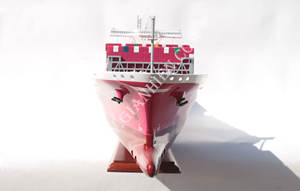 เรือไม้จำลองแบบหนึ่ง APUs เรือ/โมเดลไม้เรือ/โมเดลเรือทาสีทะเลตกแต่งบ้านสไตล์ยุโรป - Product Image 5