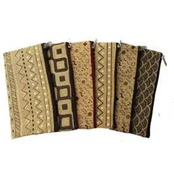 Große Qualität Unser neuester umwelt freundlicher Artikel Jute Zipper Pouches Bag trendy und Modern Look Handmade Wholesaler India