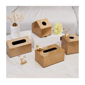 Soporte de caja de pañuelos de Color dorado de Metal para mesa de hotel y restaurante en casa caja de pañuelos decorativa a los precios más bajos - Product Image 5