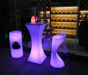 16 color change battery operated illuminated furniture led bar party event wedding catering tea coffee cocktail table