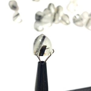 Piedras preciosas de rutilo negro natural IGI certificadas piedras especiales en forma de bala para la fabricación de joyas de alta calidad - Product Image 2