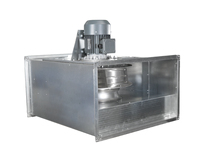 Ventilateur centrifuge rectangulaire en ligne VE-RDF315-EX avec moteur HP, pales en fonte OEM, fonctionnement continu à 120°C