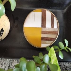 Posavasos con incrustaciones de hueso natural de alta calidad, posavasos de decoración para Bar y Casa, producto en oferta - Product Image 6