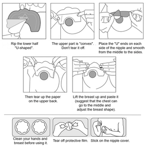 Copricapezzoli Adesivi Sexy per Ragazze, Adesivi Decorativi per Seno, Copricapezzoli Usa e Getta, Reggiseno Adesivo - Product Image 6