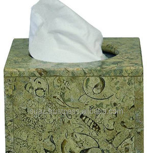 Portapañuelos de Lujo de Mármol, Cubierta de Caja de Pañuelos de Ónix, Dispensador Decorativo de Servilletas para Hogar y Oficina, Regalo - Product Image 2