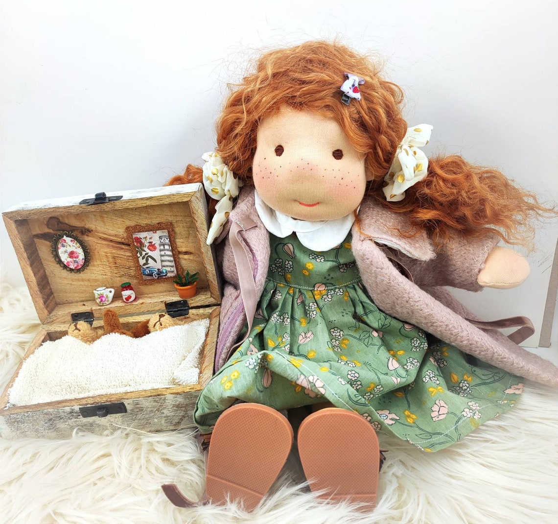 Тканевая одежда ручной работы, тканевая кукла с большим набором одежды