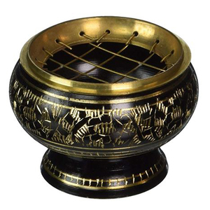 Encensoir en laiton antique, brûleur d'encens en métal personnalisé fabriqué en inde - Product Image 1