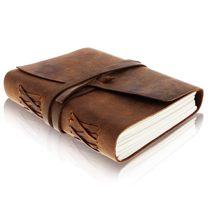 Wooden Cover <b>Leather</b> Journal with Laser Engraving and Handmade Cotton Paper Rustic Wooden <b>Leather</b> Cotton Pages - Product Image 5