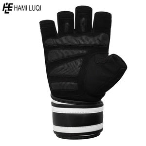 Cheap Custom Training <b>Fingerless</b> Fitness Weight Lifting Women Gym <b>Gloves</b> white Black Customized Logo Color - Product Image 2