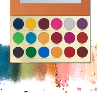 Échantillon gratuit, vente en gros de maquillage, fard à paupières, palette de fard à paupières 18 couleurs, marque privée avec MOQ faible, prix bas