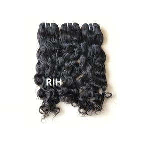 Tissage en lot brésilien naturel ondulé ondulé avec Closure Frontal, Extension de cheveux bouclés indiens - Product Image 1