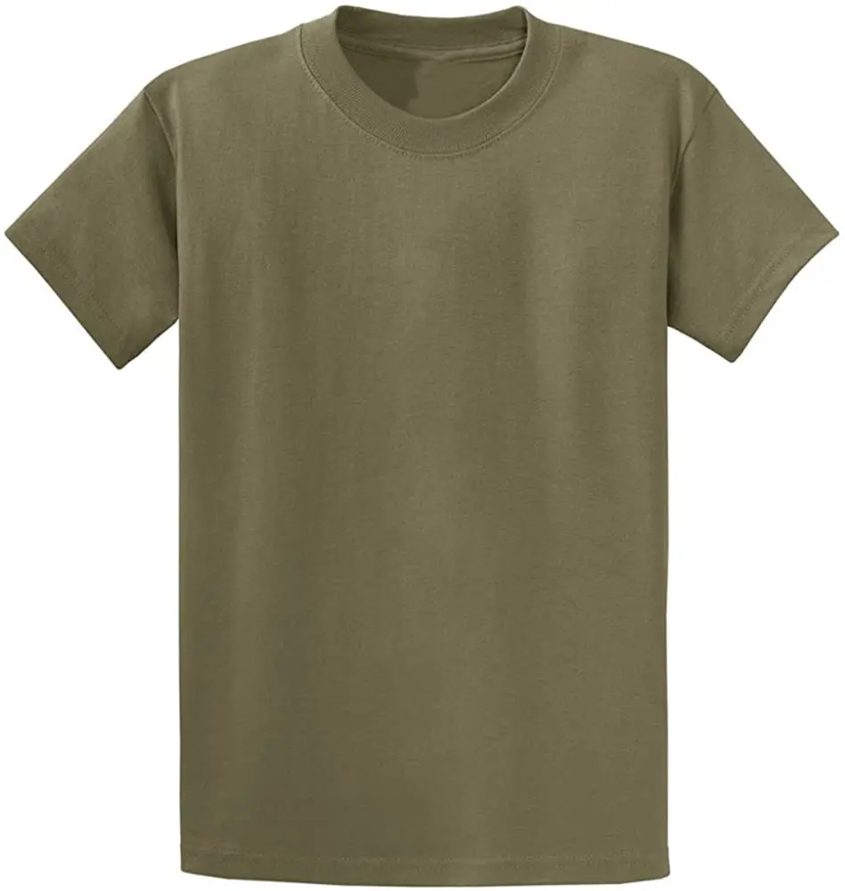 Veiligheid Green Half Sleeve T-shirt Olijf Groene Katoenen T-shirt