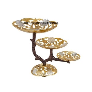 ที่วางเค้กสำเร็จรูปสีทองแบบไม่เหมือนใครทำจากโลหะอลูมิเนียมแท่นวางเค้กสำหรับงานเลี้ยงงานแต่งงานงานอีเว้นท์โต๊ะตกแต่งบ้าน - Product Image 1