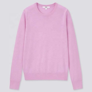 Camisetas de Cuello Redondo para Mujer, Talla Grande, Cálidas, con Logotipo Personalizado Bordado, 100% Lana y Algodón Extrafino, Antiarrugas, a Precio Económico - Product Image 3