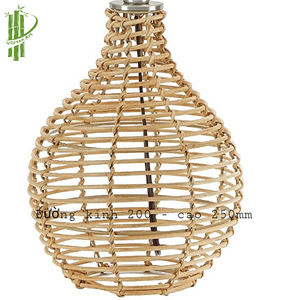 2022 New Model Handmade <b>Lampshade</b> Eco-Friendly Bamboo Rattan Carved Angel Style Natural Color New Model Handmade Bamboo - Product Image 5