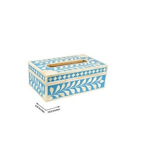 Support et couvercle en tissu 100% naturel, incrustation d'os, meilleure qualité, poli à la main, taille personnalisée, boîte de mouchoirs en vente - Product Image 3