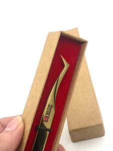 Professionnel meilleur Logo personnalisé en acier inoxydable pince à épiler Extension de cils or Plasma Boot Volume Instruments de beauté - Product Image 5