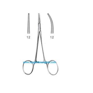Haute qualité en acier inoxydable Halsted-Mosquito artère Forceps incurvé 1x2teeth 14cm fabricant d'instruments chirurgicaux - Product Image 2