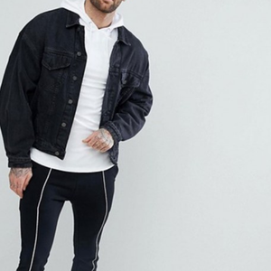 Muscle Longline con cremallera lateral y dobladillo curvo Sudadera con capucha para hombre - Product Image 5