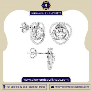 คอลเลกชันเครื่องประดับที่สง่างามทองคำขาว10K ทรงเสน่ห์ต่างหูเพชรทองคำขาว10K จากผู้ผลิตที่เชื่อถือได้ - Product Image 3