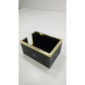 Design de luxe 0.17x0.12x0.085 garniture en laiton plateau mémo en galuchat/boîte MDF + galuchat + velours boîtes à bijoux de haute qualité - Product Image 2