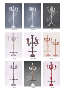 Lustre en aluminium fait main, finition nickel, 52 cm, centre de table pour mariage, Saint-Valentin, Pâques, Noël - Product Image 3