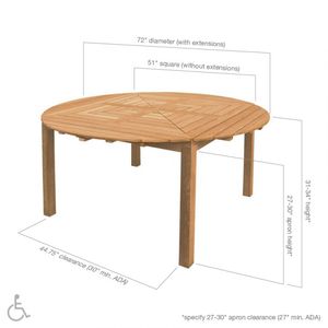 High Quality Brown Teak Outdoor <b>Dining</b> <b>Tables</b> Modern Design for Garden and Other Furniture for Villas and Parks - Product Image 2