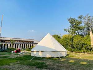 Tienda de lona de algodón resistente al agua, carpa de lona con timbre, 3M/4M/5M/6M - Product Image 3