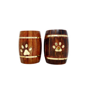 Drum Shaped Wooden Pet Urn wooden urns <b>for</b> <b>ashes</b> beautiful wood urns <b>for</b> <b>ashes</b> cremation urns made of wood - Product Image 1