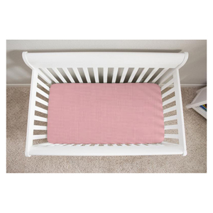 Customized Newborn Muslin Cotton Baby Crib Fitted Sheet for Sale - Product Image 1