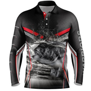Sweat-shirt de pêche à manches longues pour hommes, maillot de pêche personnalisé par sublimation, protection contre les uv, salon, chemises à séchage rapide, vente en gros - Product Image 5
