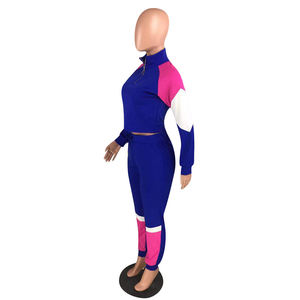 Chándal de talla grande con logotipo personalizado para mujer, conjunto de chándal de dos piezas - Product Image 5