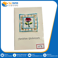 Cartes cadeaux de jour Cartes de voeux de fleurs faites à la main en gros Fabrication de papier DIY Toutes les occasions Cartes d'invitation à bas prix Article cadeau