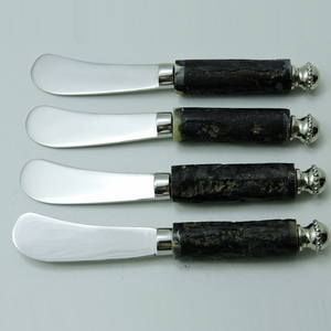 Manche en corne naturelle fait à la main avec lame en acier inoxydable poli et poli Couteau à beurre Outils de coutellerie - Product Image 3