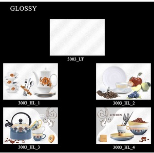 Azulejos decorativos de cerámica de color blanco puro para cocina 300x450mm - Product Image 2