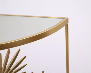 Espejo Decorativo de Metal para Mesa, Diseño de Hoja, Mesa de Centro para Decoración del Hogar - Product Image 4