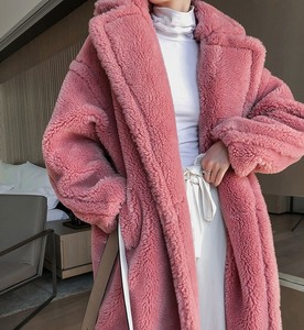<span class=keywords><strong>Manteau</strong></span> en fausse fourrure pour femmes, fait sur mesure, Long agneau de mouton, vintage, veste en fausse fourrure, vente en gros - Product Image 5