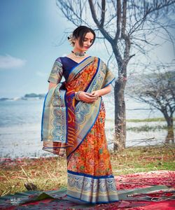Banarasi Silk Sarees Party Wedding Indian Apparel - Product Image 6