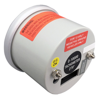 Tachometer Analog Motor Stepper 52mm, Pengukur RPM 0-8000 RPM, Lampu Latar Super Putih, Terbaik untuk 12V, Termasuk Kabel Sinyal