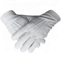 Gants en cuir blanc en cuir souple, docker à construire style musulman