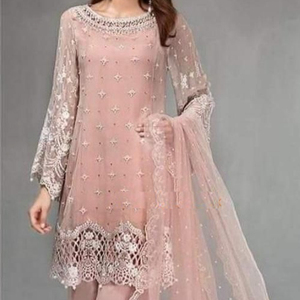 Latest-Indian/Pakistani-Party-Wear-Embroidery work on Beautiful-Kurta-<b>Pant</b> with Heavy Dupatta for Party & Wedding wear=2020 - Product Image 1